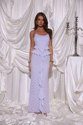 Aurora Serenade Halter Maxi Dress Lilac